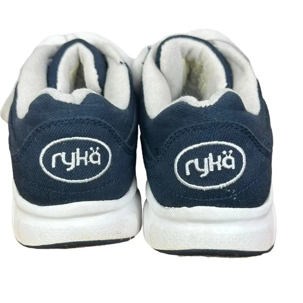 Ryka A212683 Women's Ghillie Navy White Nitracel Canvas Walking Shoes Size 8